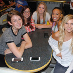 Students at bowling alley