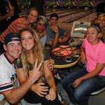 Students at bowling alley